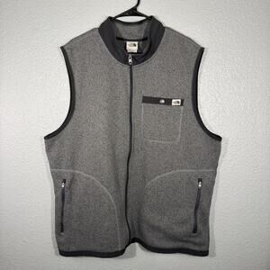 The North Face Gordon Lyons Full-Zip Vest Mens XXL Gray Sweat Knit Fleece